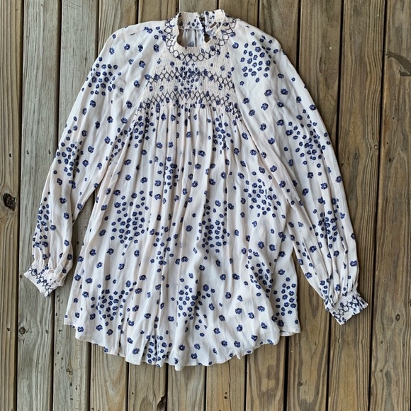 Free people flowers in her hair tunic in ivory combo NWT S - Picture 5 of 7